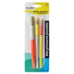 PINCEL ESCOLAR KIT C/3 PIEZAS PEBK1 ATADO DE 3 PZAS.