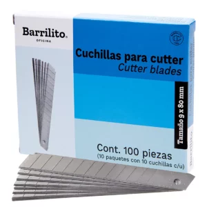 REPUESTO PARA CUTTER C/10 CUCHILLA MEDIANA 1403 ATADO DE 10 PZAS.