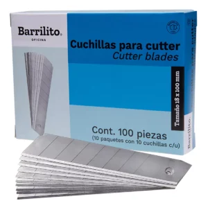 REPUESTO PARA CUTTER C/10 CUCHILLA GRANDE 1404 ATADO DE 10 PZAS.