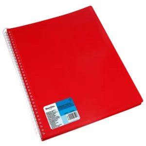 CARPETA ESPIRAL CON PROTECTOR DE HOJAS Q20 ATADO DE 2 PZAS.