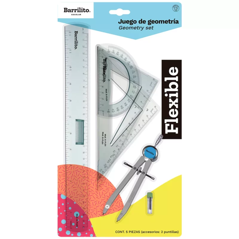 JUEGO GEOMETRICO FLEXIBLE G-FLEX ATADO DE 3 PZAS.
