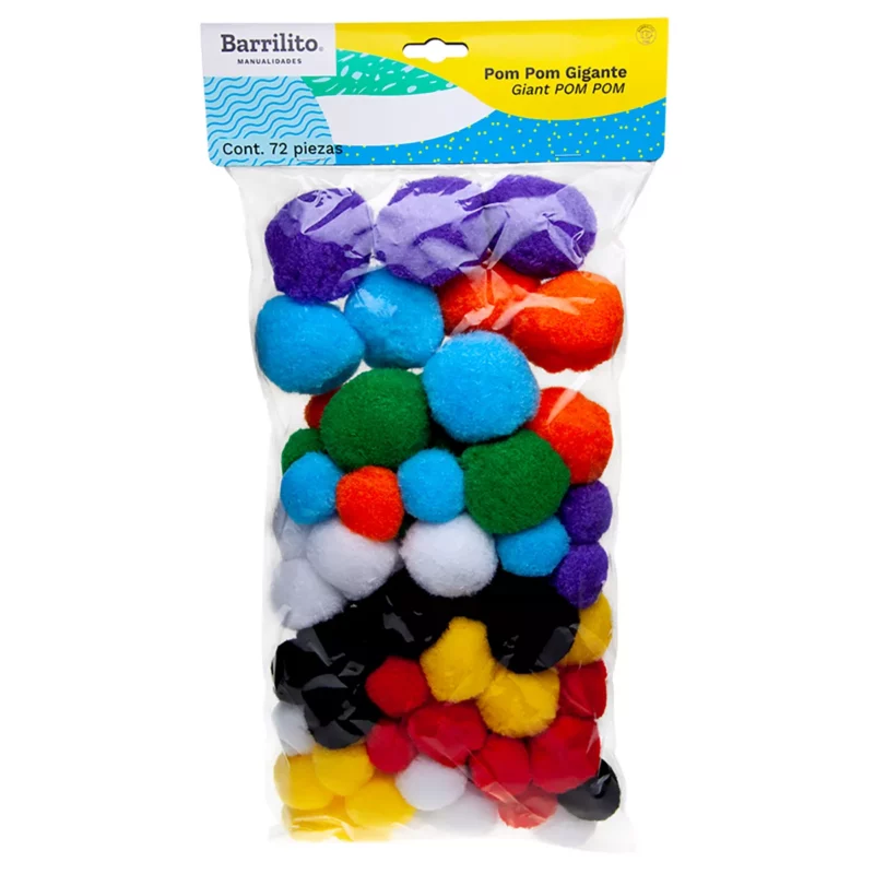 POM PON GIGANTE SURTIDO C/72  BB72