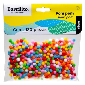 POM PON MICRO C/500 PIEZAS COLORES SURTIDOS PP500