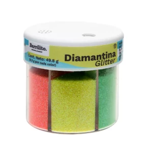 DIAMANTINA T/SALERO 6 COL NEON 8042DYN ATADO DE 2 PZAS.