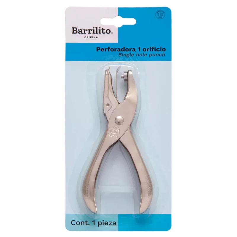 PERFORADORA 1 ORIFICIO 1/8" 5HJS BARRILITO 809 ATADO DE 3 PZAS.