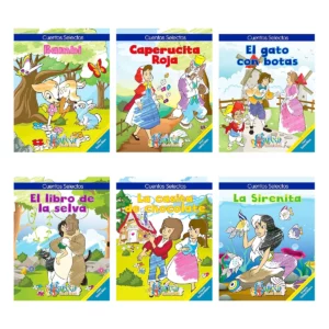 LIBRO PARA COLOREAR CUENTOS SELECTOS 1234. ATADO DE 5 PZAS.