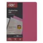 CUBIERTA CARTA GBKLASS 25JGS TRANSPARENTE ROSA
