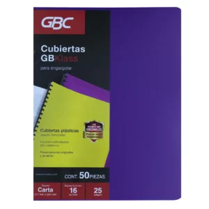 CUBIERTA CARTA GBKLASS CON 25 JUEGOS SOLIDO MORADO