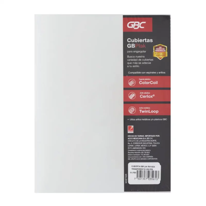 CUBIERTA CARTA GBPLAK 25JG RAYA TRANSP - Imagen 2