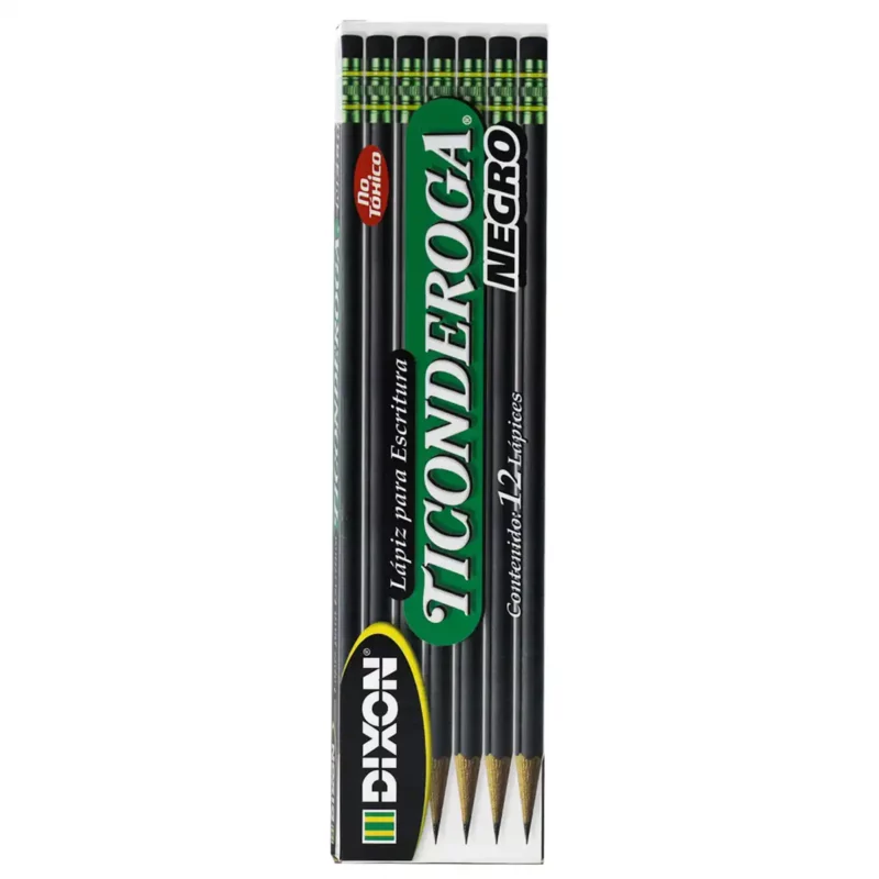 LAPIZ DE GRAFITO NO. 2 C/12 TICONDEROGA NEGRO 37846