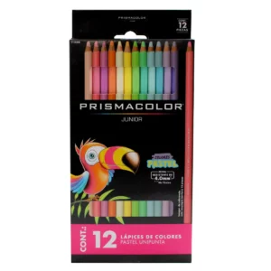 COLORES PRISMACOLOR JUNIOR C/12 PASTEL ATADO DE 2 PZAS.