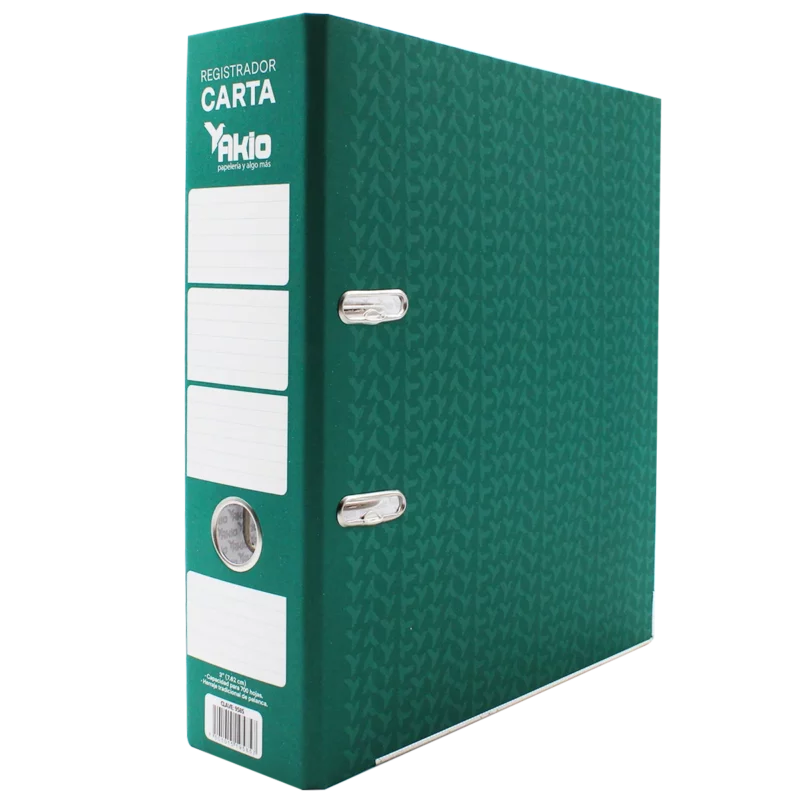 CARPETA REGISTRADORA CARTA 9585 AKIO ATADO DE 2 PZAS.