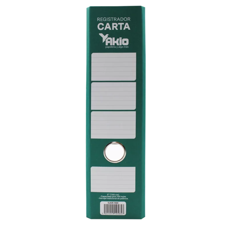CARPETA REGISTRADORA CARTA 9585 AKIO ATADO DE 2 PZAS. - Imagen 3