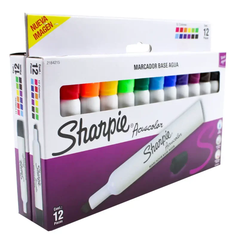MARCADOR SHARPIE ACUACOLOR C/12 ATADO DE 2 PZAS. - Imagen 2