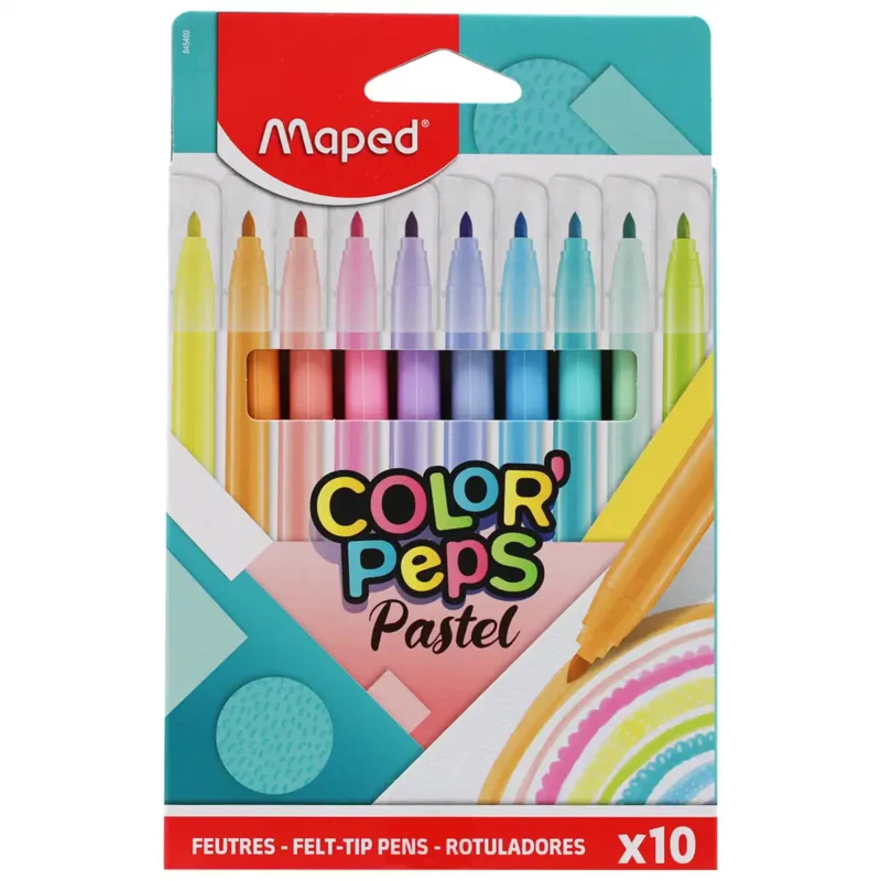 PLUMON COLOR PEPS C/10 PASTEL ATADO DE 2 PZAS.