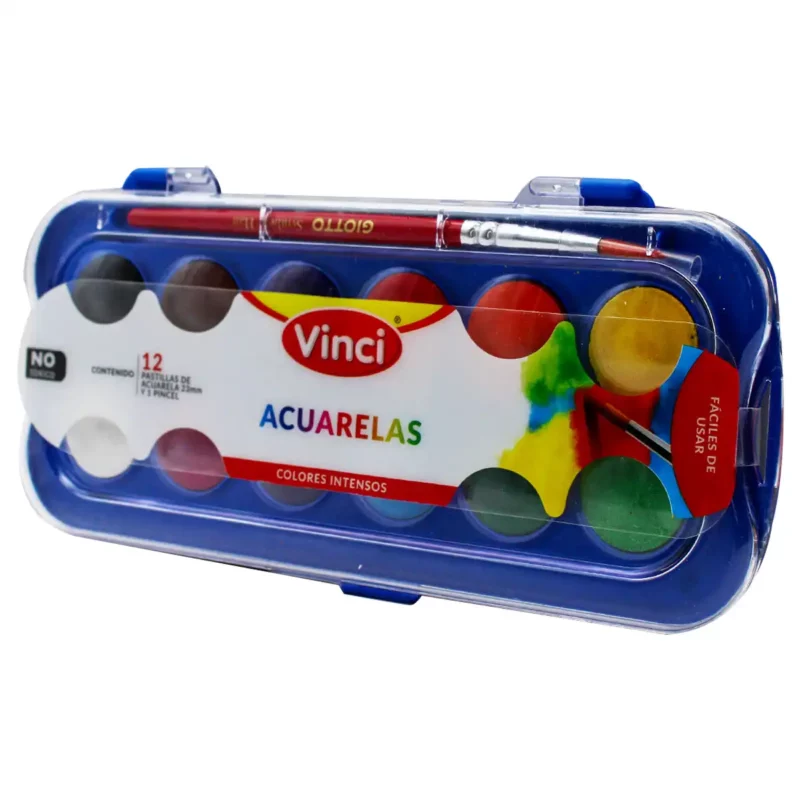 ACUARELA VINCI ESTUCHE C/12 23MM ATADO DE 2 PZAS. - Imagen 2