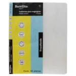 CUBIERTA CARTA RAYADA 12PTS 20JGS TRASPARENTE