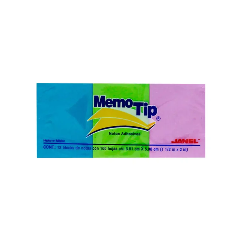 NOTA ADHESIVA 656 1.5" X 2" 100HJS C/12 NEON