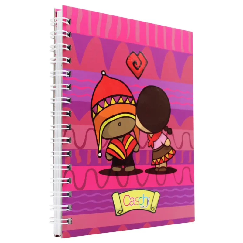CUADERNO FRANCES 100HJS TAPA DURA BESOS RAYA - Imagen 2