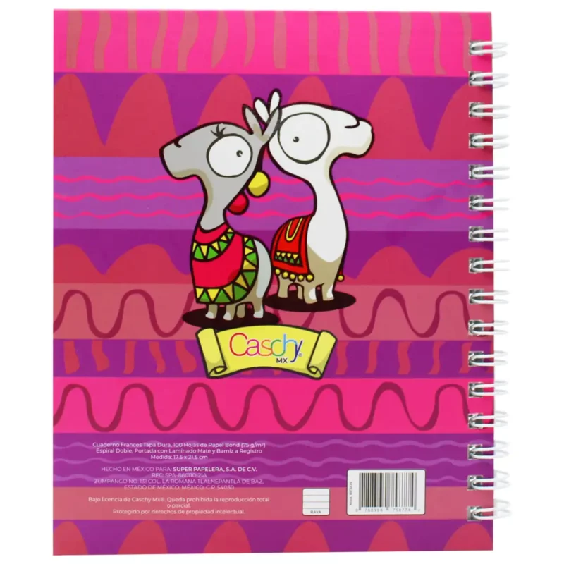 CUADERNO FRANCES 100HJS TAPA DURA BESOS RAYA - Imagen 3