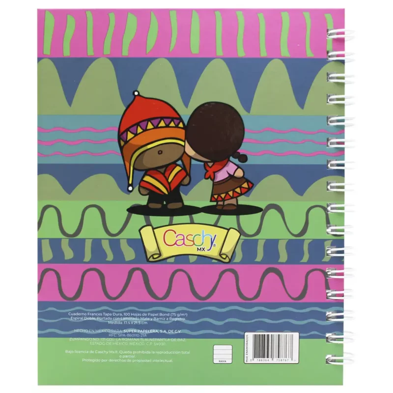 CUADERNO FRANCES 100HJS TAPA DURA ENAMORADOS RAYA - Imagen 3