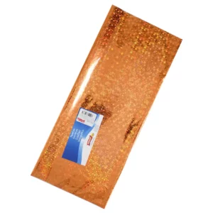 PAPEL HOLOGRAFICO C/10 70X53CM ESTRELLAS NARANJA