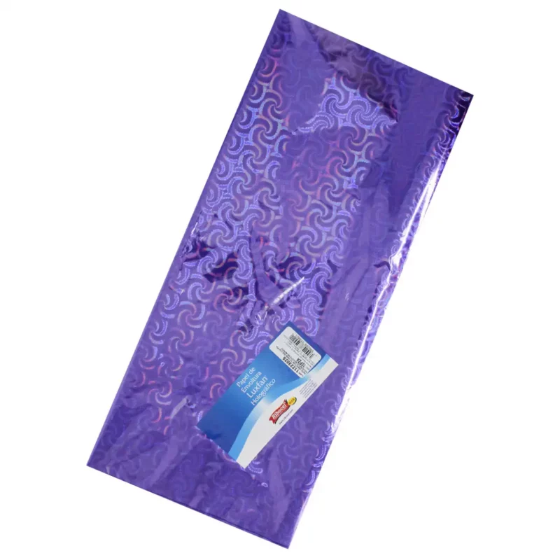 PAPEL HOLOGRAFICO C/10 70X53CM REHILETE MORADO