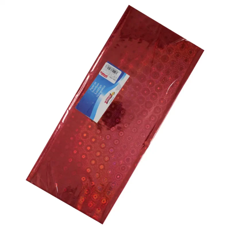 PAPEL HOLOGRAFICO C/10 70X53CM BOOM ROJO