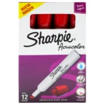 MARCADOR SHARPIE ACUACOLOR C/12 ROJO