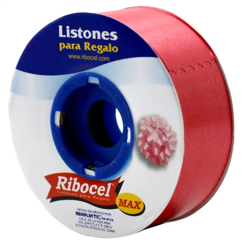 LISTON RIBOCEL LISO NO. 9 04 ROJO - Imagen 2
